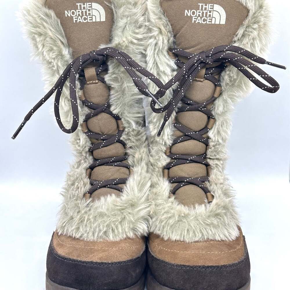 The North Face Women's Nuptse Faux Fur Snow Boots - Picture 3 of 9